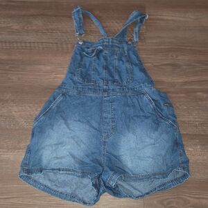 Denim Overalls Shorts